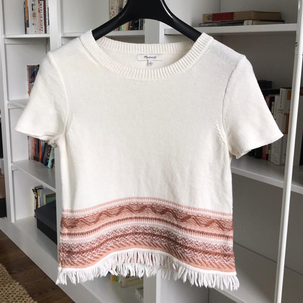 MADEWELL fringed sweater tee